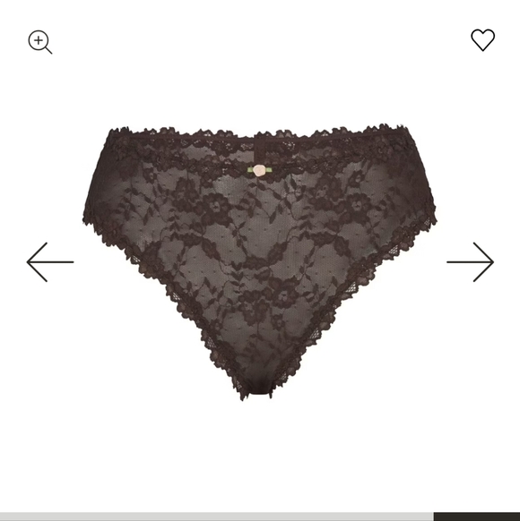 Skims Lace Breafs Women's Intimate in Cocoa. Size S - Picture 2 of 8